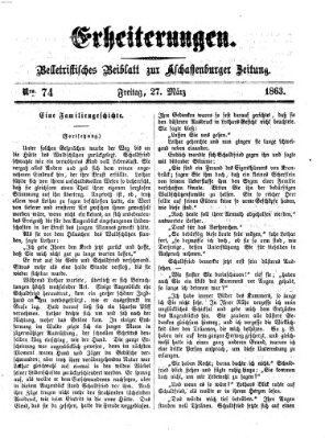 Erheiterungen (Aschaffenburger Zeitung) Freitag 27. März 1863