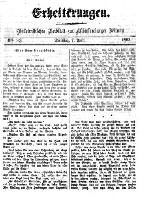 Erheiterungen (Aschaffenburger Zeitung) Dienstag 7. April 1863