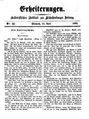 Erheiterungen (Aschaffenburger Zeitung) Mittwoch 15. April 1863