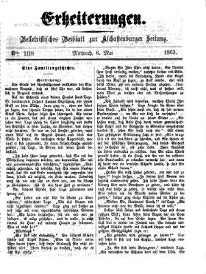 Erheiterungen (Aschaffenburger Zeitung) Mittwoch 6. Mai 1863