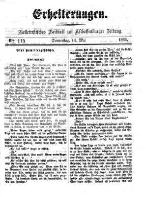 Erheiterungen (Aschaffenburger Zeitung) Donnerstag 14. Mai 1863