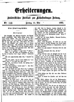 Erheiterungen (Aschaffenburger Zeitung) Freitag 15. Mai 1863