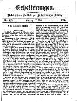 Erheiterungen (Aschaffenburger Zeitung) Sonntag 17. Mai 1863