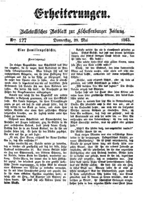 Erheiterungen (Aschaffenburger Zeitung) Donnerstag 28. Mai 1863