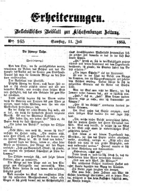 Erheiterungen (Aschaffenburger Zeitung) Samstag 11. Juli 1863