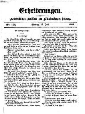 Erheiterungen (Aschaffenburger Zeitung) Montag 13. Juli 1863