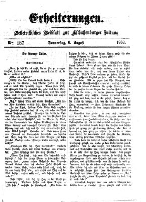 Erheiterungen (Aschaffenburger Zeitung) Donnerstag 6. August 1863