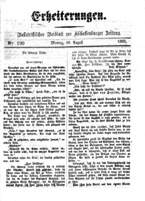 Erheiterungen (Aschaffenburger Zeitung) Montag 10. August 1863