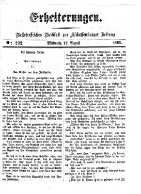 Erheiterungen (Aschaffenburger Zeitung) Mittwoch 12. August 1863