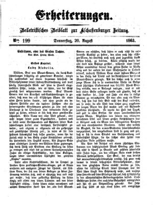 Erheiterungen (Aschaffenburger Zeitung) Donnerstag 20. August 1863