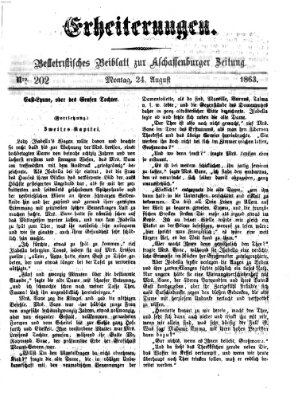 Erheiterungen (Aschaffenburger Zeitung) Montag 24. August 1863