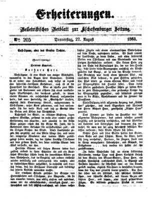 Erheiterungen (Aschaffenburger Zeitung) Donnerstag 27. August 1863