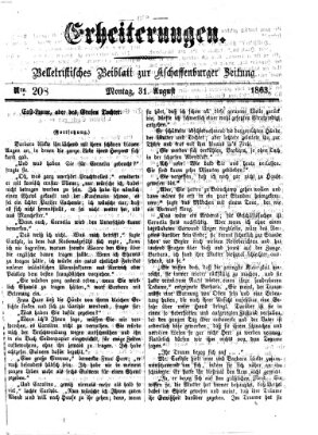 Erheiterungen (Aschaffenburger Zeitung) Montag 31. August 1863