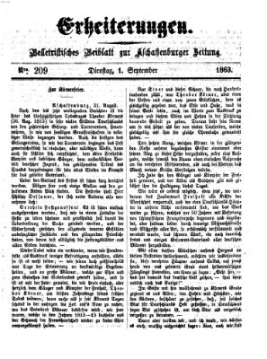 Erheiterungen (Aschaffenburger Zeitung) Dienstag 1. September 1863