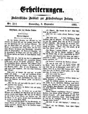 Erheiterungen (Aschaffenburger Zeitung) Donnerstag 3. September 1863