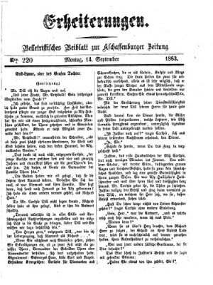 Erheiterungen (Aschaffenburger Zeitung) Montag 14. September 1863