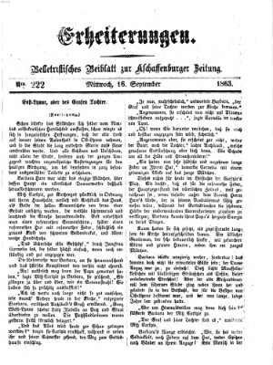 Erheiterungen (Aschaffenburger Zeitung) Mittwoch 16. September 1863