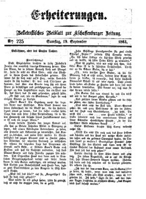 Erheiterungen (Aschaffenburger Zeitung) Samstag 19. September 1863