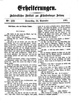 Erheiterungen (Aschaffenburger Zeitung) Donnerstag 24. September 1863