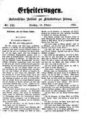 Erheiterungen (Aschaffenburger Zeitung) Dienstag 13. Oktober 1863