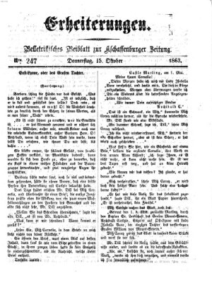 Erheiterungen (Aschaffenburger Zeitung) Donnerstag 15. Oktober 1863