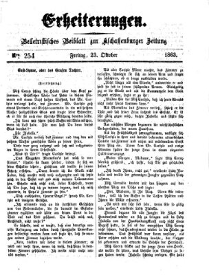 Erheiterungen (Aschaffenburger Zeitung) Freitag 23. Oktober 1863