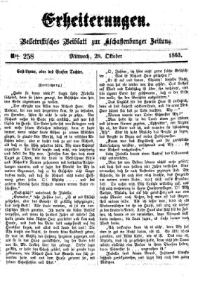 Erheiterungen (Aschaffenburger Zeitung) Mittwoch 28. Oktober 1863