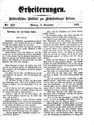 Erheiterungen (Aschaffenburger Zeitung) Montag 2. November 1863