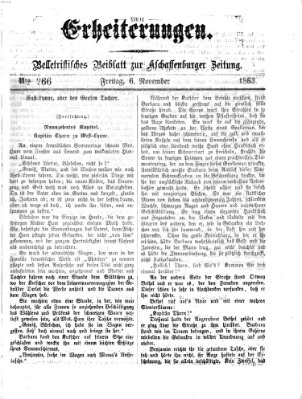 Erheiterungen (Aschaffenburger Zeitung) Freitag 6. November 1863