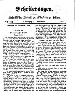 Erheiterungen (Aschaffenburger Zeitung) Donnerstag 12. November 1863