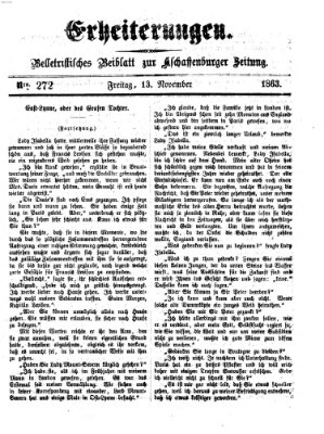 Erheiterungen (Aschaffenburger Zeitung) Freitag 13. November 1863