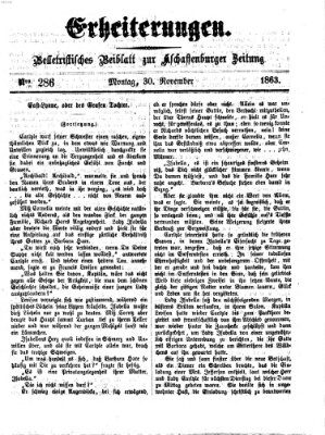 Erheiterungen (Aschaffenburger Zeitung) Montag 30. November 1863