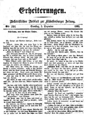 Erheiterungen (Aschaffenburger Zeitung) Samstag 5. Dezember 1863