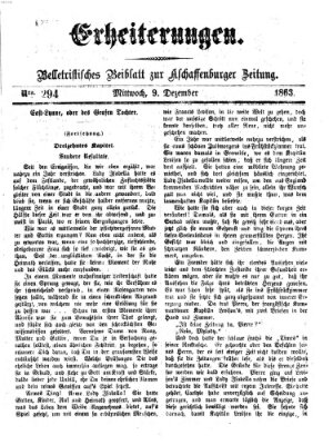 Erheiterungen (Aschaffenburger Zeitung) Mittwoch 9. Dezember 1863