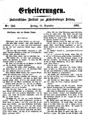 Erheiterungen (Aschaffenburger Zeitung) Freitag 11. Dezember 1863