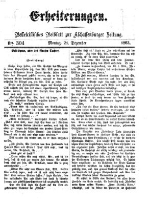 Erheiterungen (Aschaffenburger Zeitung) Montag 21. Dezember 1863