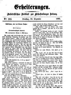 Erheiterungen (Aschaffenburger Zeitung) Dienstag 22. Dezember 1863