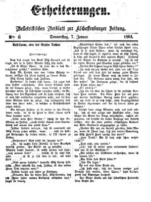 Erheiterungen (Aschaffenburger Zeitung) Donnerstag 7. Januar 1864