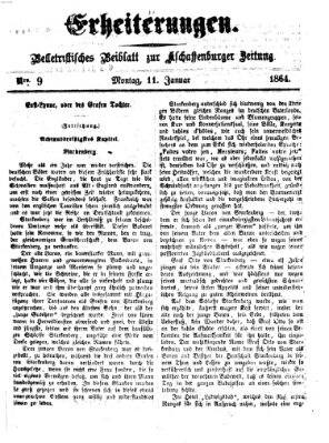 Erheiterungen (Aschaffenburger Zeitung) Montag 11. Januar 1864