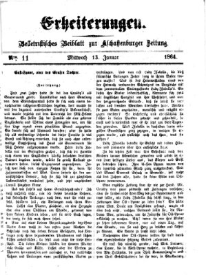 Erheiterungen (Aschaffenburger Zeitung) Mittwoch 13. Januar 1864