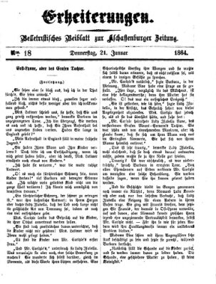 Erheiterungen (Aschaffenburger Zeitung) Donnerstag 21. Januar 1864