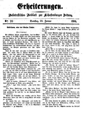 Erheiterungen (Aschaffenburger Zeitung) Samstag 23. Januar 1864