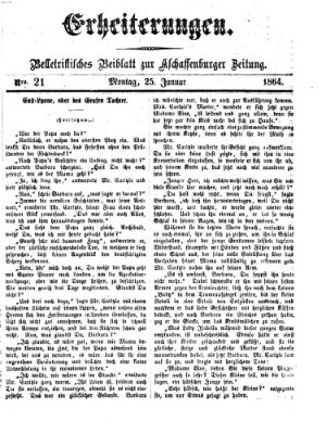 Erheiterungen (Aschaffenburger Zeitung) Montag 25. Januar 1864