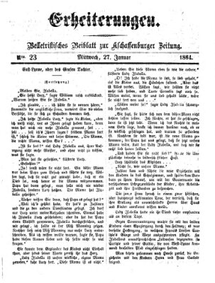 Erheiterungen (Aschaffenburger Zeitung) Mittwoch 27. Januar 1864