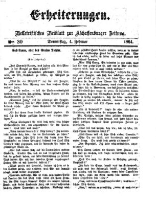 Erheiterungen (Aschaffenburger Zeitung) Donnerstag 4. Februar 1864