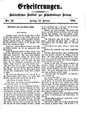 Erheiterungen (Aschaffenburger Zeitung) Freitag 12. Februar 1864