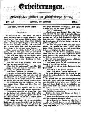 Erheiterungen (Aschaffenburger Zeitung) Freitag 19. Februar 1864