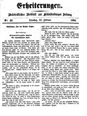 Erheiterungen (Aschaffenburger Zeitung) Dienstag 23. Februar 1864