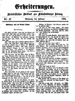 Erheiterungen (Aschaffenburger Zeitung) Mittwoch 24. Februar 1864