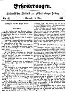 Erheiterungen (Aschaffenburger Zeitung) Mittwoch 16. März 1864